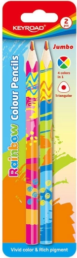 Crayons de couleur KEYROAD Magic jumbo triangulaires, 2 pcs