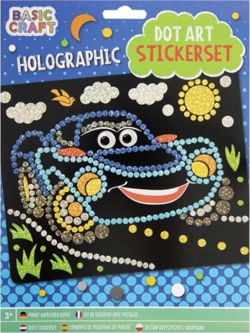 Mosaic holographic car picture 22 × 18 cm