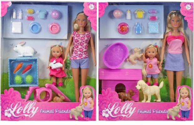 Steffi et Evi avec des animaux