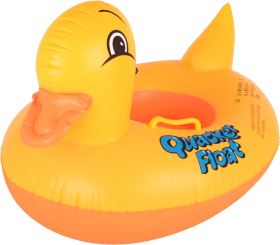 Inflatable baby float with seat, duck design, max. 15 kg (1–3 years)