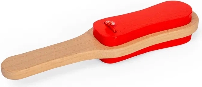 Bigjigs Toys wooden castanets with handle