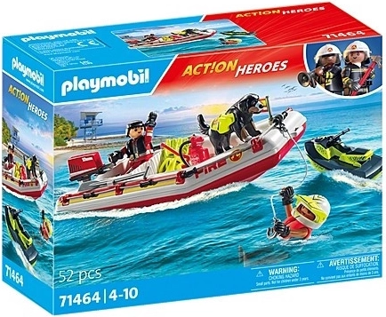 Set figuren Action Heroes Brandweerboot met waterscooter
