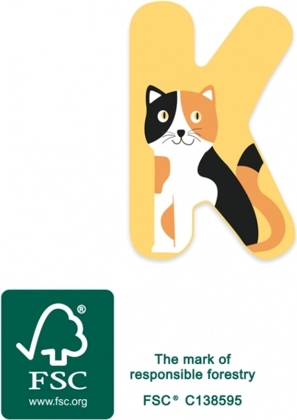 Small foot wooden letter K