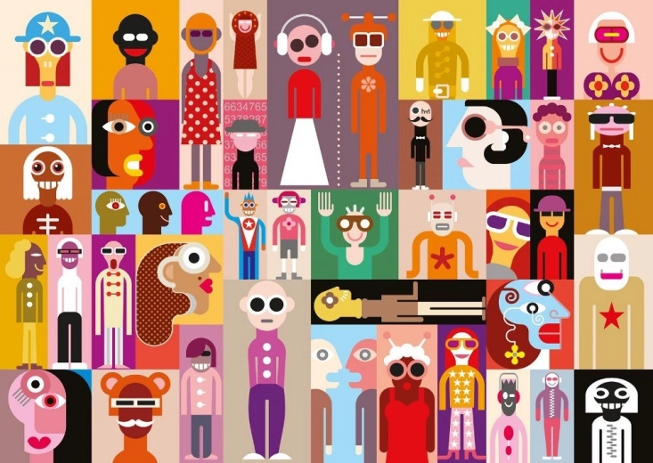 YAZZ puzzle People 1000 pieces