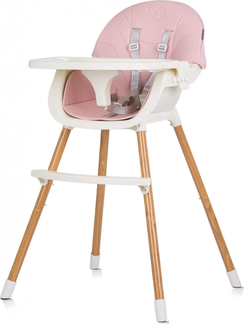 Chipolino Rio 2-in-1 High Chair pink