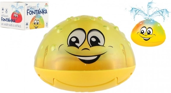 Svetleča vodna fontanica za vanco na baterije – rumena