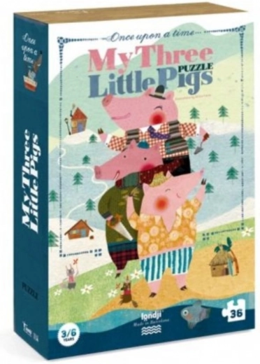 Big Puzzle Three Little Pigs by Londji - 36 Pieces