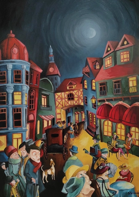 Sestavljanka Večerni vrvež 1000 kosov