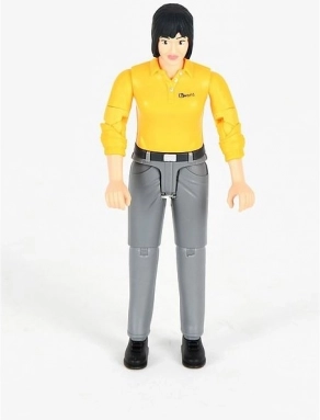 Bruder Bworld figúrka ženy – žlté tričko, sivé nohavice