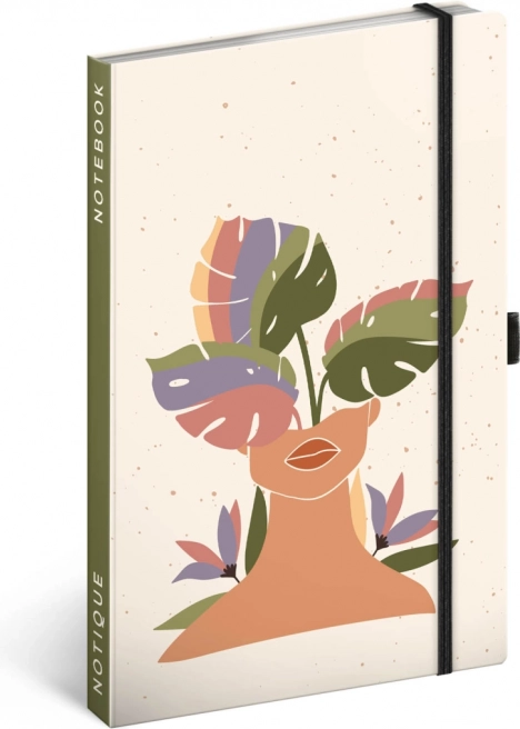 NOTIQUE Monstera Lined Notebook, 13 × 21 cm