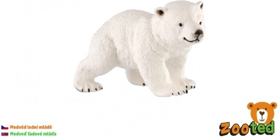 Plastic Figure of a Polar Bear Cub 6 cm
