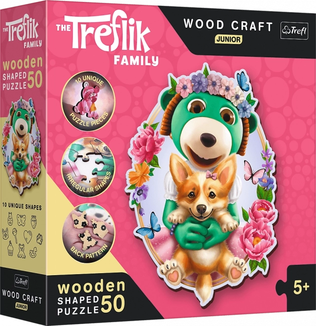 Puzzle en bois Treflíci heureux 50 pièces