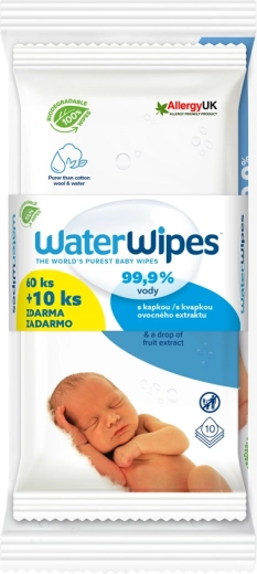 WaterWipes 100% biodegradable baby wipes 70 pcs