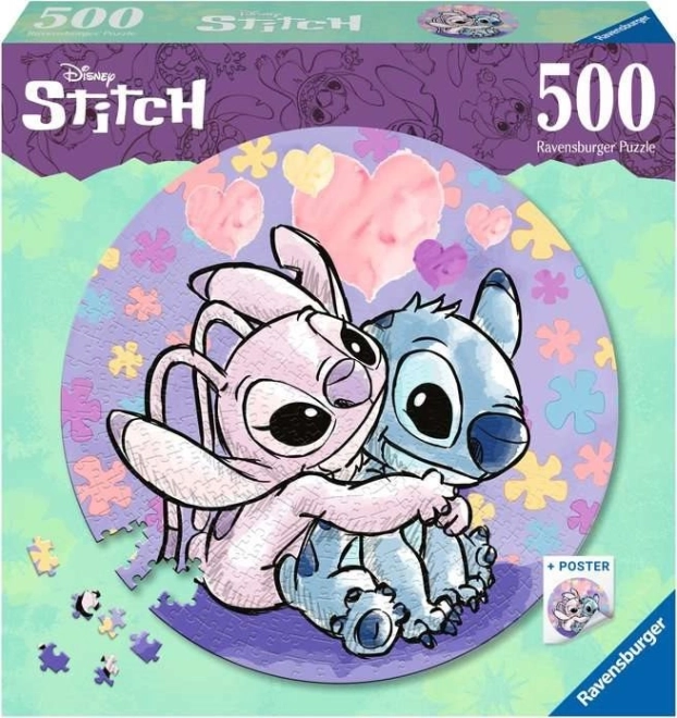 puzzle 500 kosov z motivom Stitch od Ravensburgerja