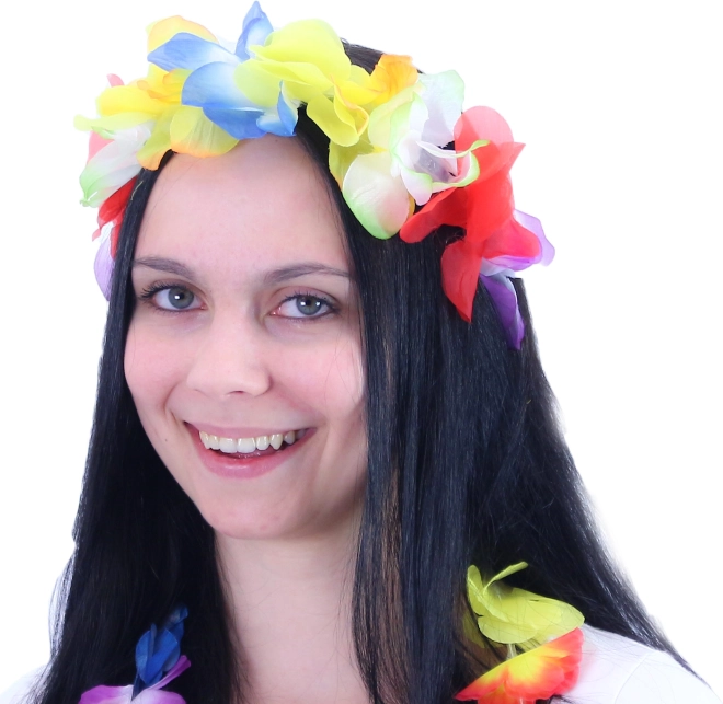 Hawaiian headband with flowers for carnival