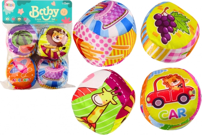 Palline morbide colorate sonagli educative 4 pz. Set