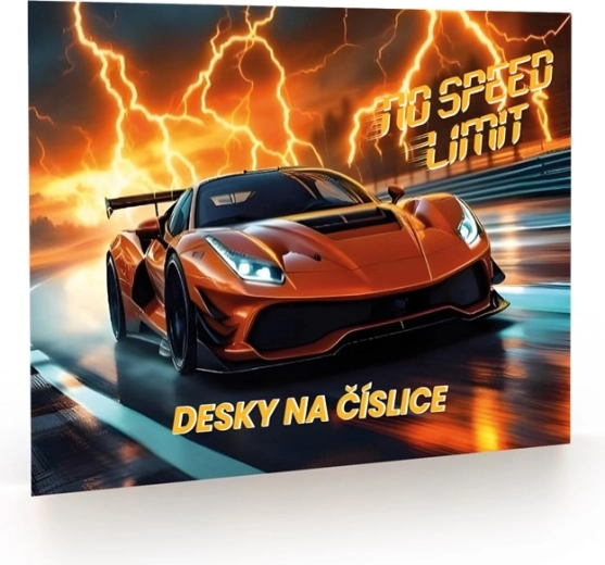 Number card folder car – school aid for first graders