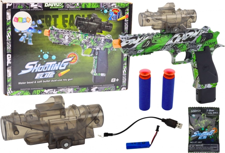 Pistola elettrica a palline d’acqua Arrows 2in1 Verde