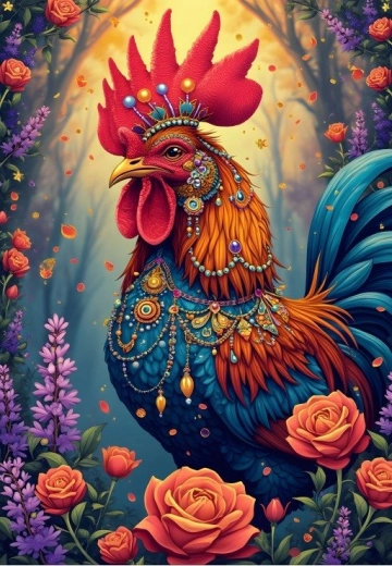 Puzzle Secret Rooster Garden 1000 pieces