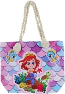 Platnena torbica Morska deklica z omyljivo sprednjo stranjo