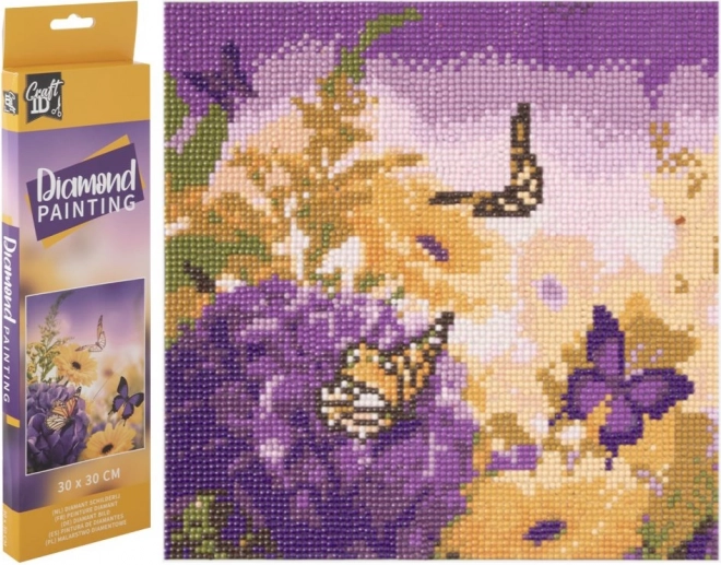 Dijamantno slikanje leptirova livada 30 × 30 cm