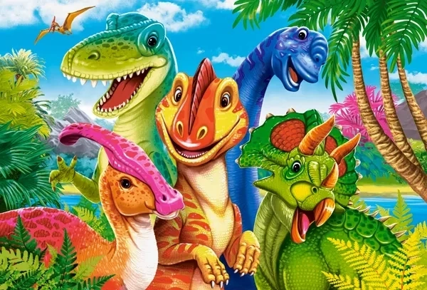 CASTORLAND Puzzle Selfie dei Dinosauri MAXI 40 pezzi