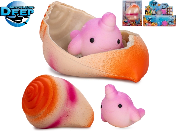 Destination Deep petit animal marin à éclore dans une coquille