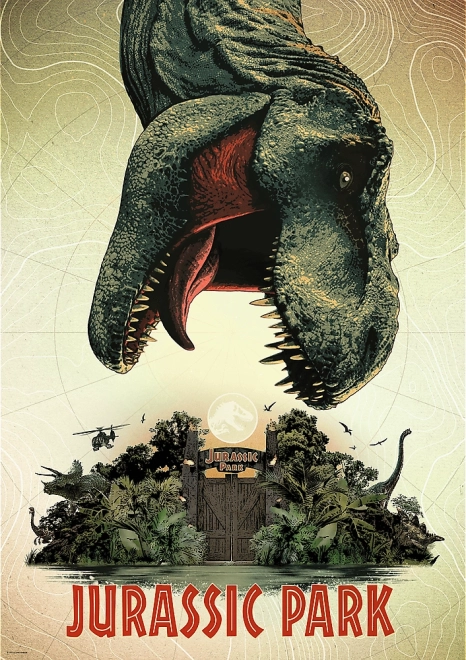 Puzzle TREFL Premium Plus JURASSIC PARK – filmposter, 1000 stukjes