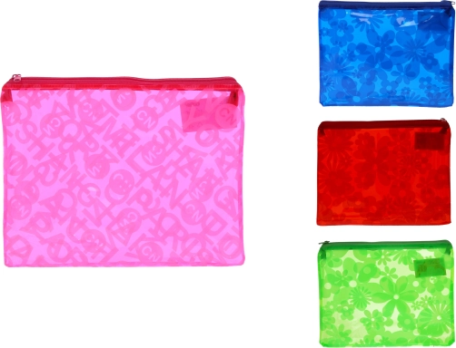 zložka na dokumenty so zipsom s kvetinovým vzorom 16 × 20,5 cm