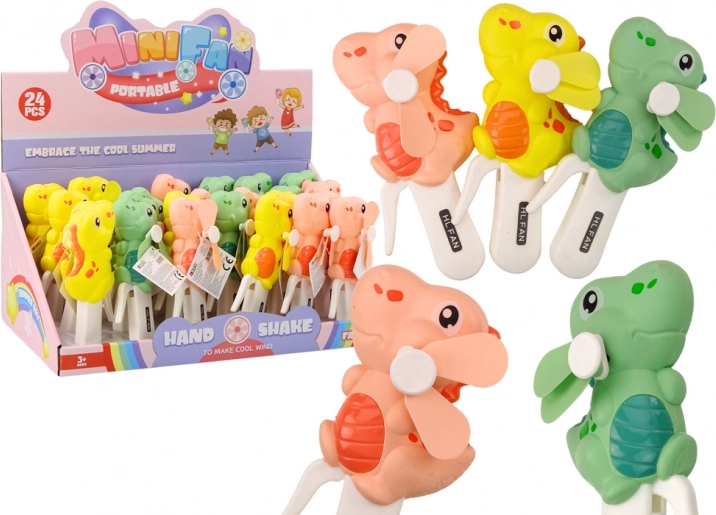 Handwindmolen Dinosaurus Mini windmolen voor kinderen 3 kleuren