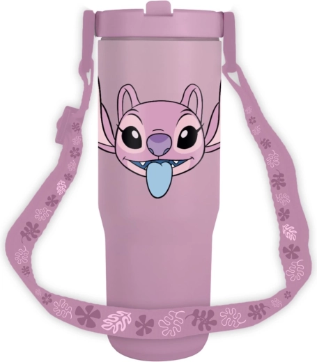 Tazza da viaggio con tracolla Lilo & Stitch Angel