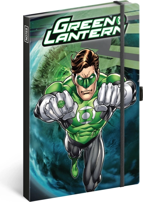 Taccuino Green Lantern con copertina rigida e pagine a righe