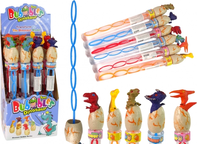 Bublifuk s motívom dinosaurov 34 cm – rôzne farby