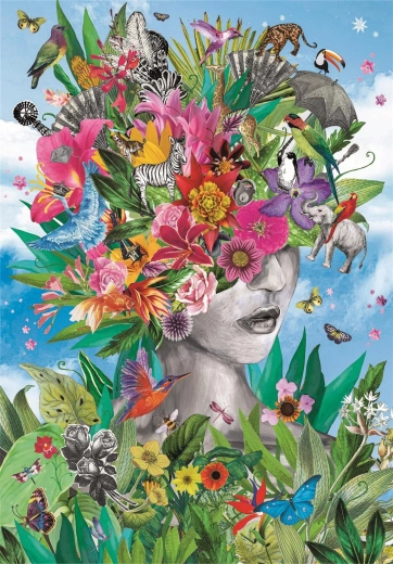 Sestavljanka 500 koščkov – Glava v džungli CLEMENTONI