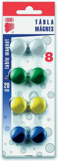 Aimants colorés 20 mm, 8 pcs – ICO