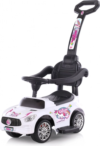 Chipolino ride-on with parent handle and sounds – Unicorn