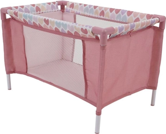 Travel cot for dolls - Hearts