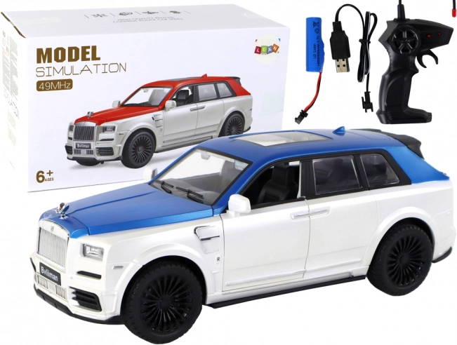 Auto RC 1:20 bianco-blu con telecomando BVLIIMAN