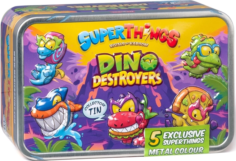 SuperThings Dino Destroyers ekskluzywny zestaw srebrna puszka