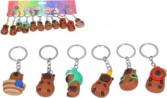 Keychain Capybara mix colors 10cm