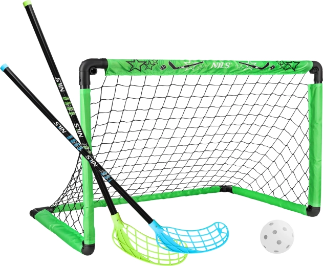 Set of floorball goal with 2 sticks and ball NILS BRH2521