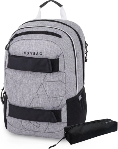 Sac à dos étudiant et trousse Oxybag Sport Grey Melange