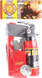 Firefighter set for kids with water extinguisher and accessories