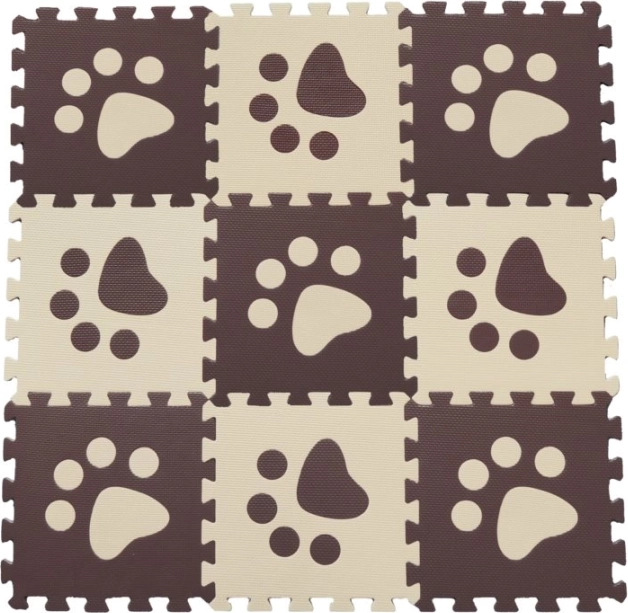 Foam Floor Puzzle – Brown Paw Prints