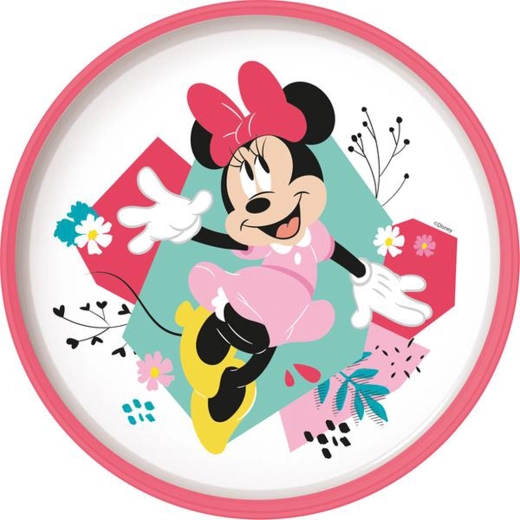 Plastic plate with non-slip base MINNIE 19.5 cm