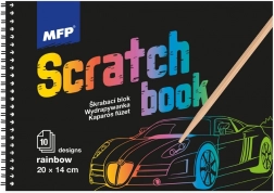 Scratch Art Pictures Block with Rainbow 20x14 cm