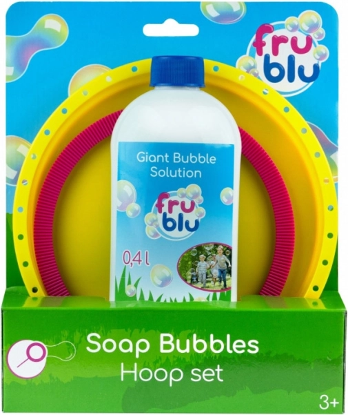 FRU BLU set anneau pour bulles de savon géantes + solution 0,4 l