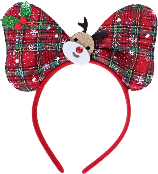 Christmas Headband Reindeer and Bowtie