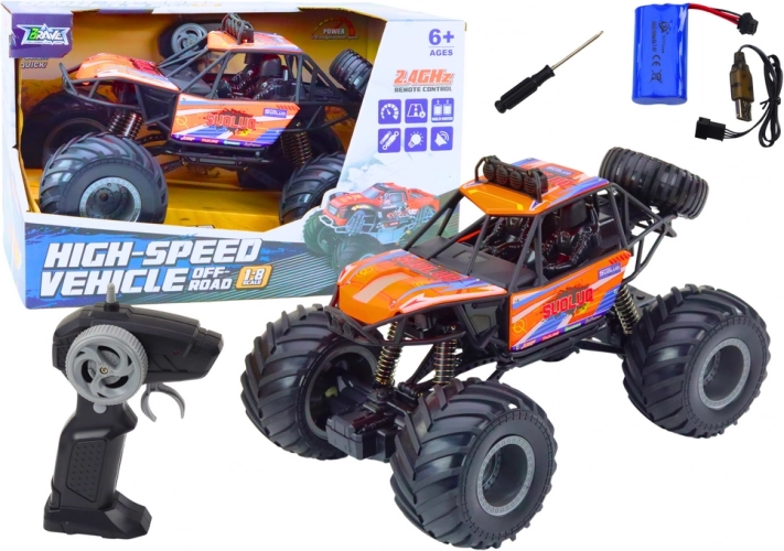 Auto per Bambini Arancione Fuoristrada RC con Ammortizzatori