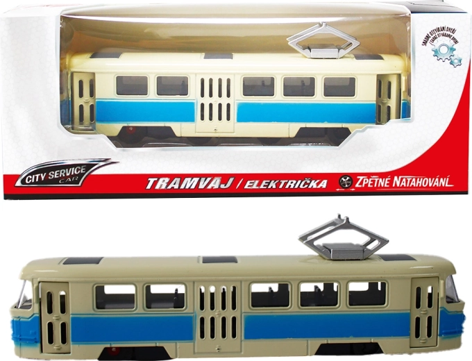 Metal Tram 1:90 Blue